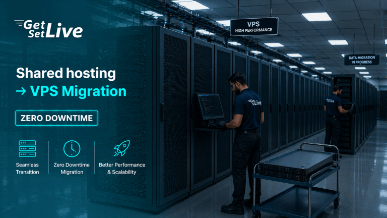 Shared hosting to VPS migration with zero downtime server room